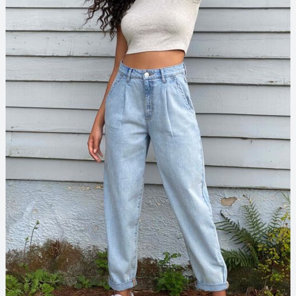 Garage Blue High Rise Jeans with Vintage Appeal